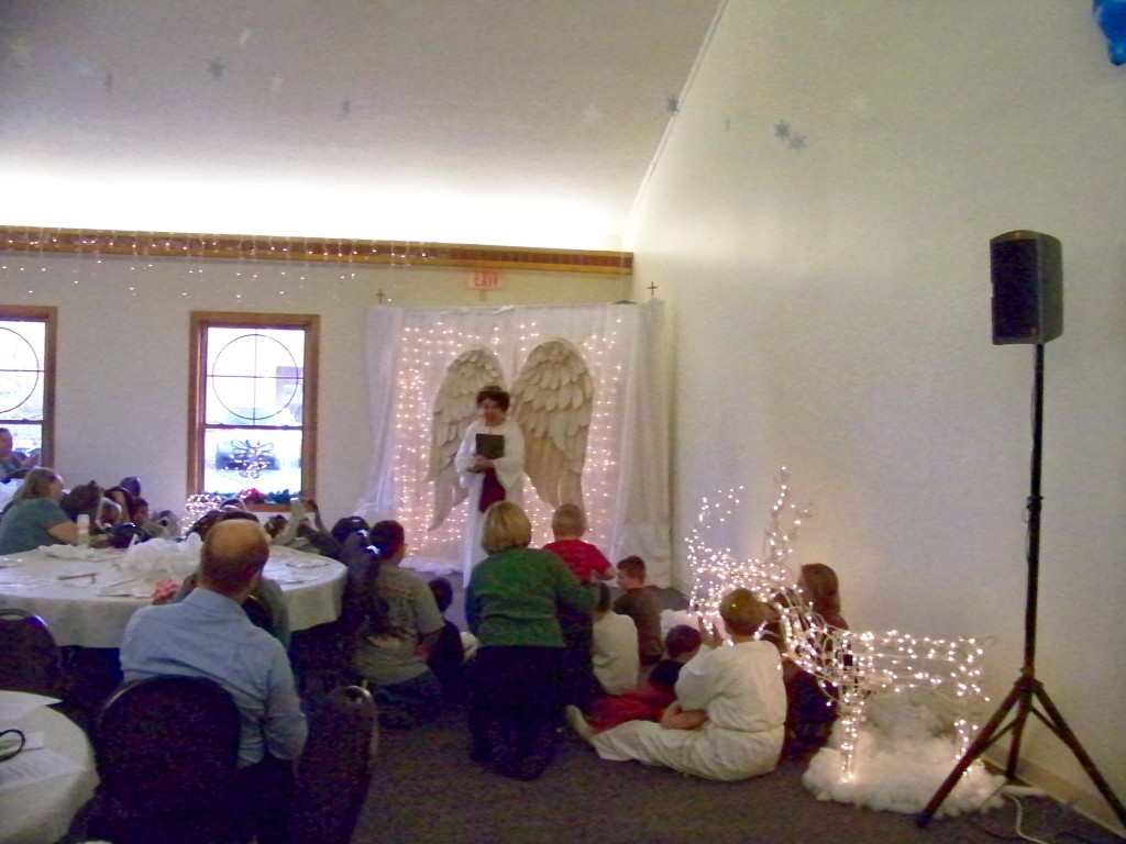 Children listen to the story