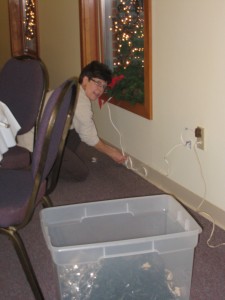 Jill helped with lights.